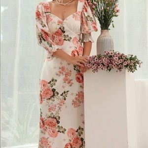 Flower Maxi Party Dress (US 4)